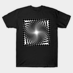 Opart pattern- black and white T-Shirt